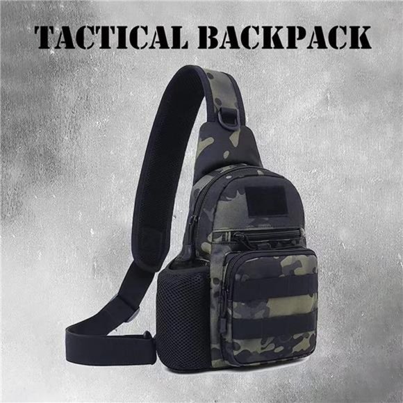 Armiya Men's Tactical Sling Bag - Small Molle Chest Pack For Hiking, Cycling, EDC
